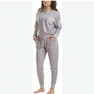Splendid Pajama Set Women’s Sz M Gray French Terry‎